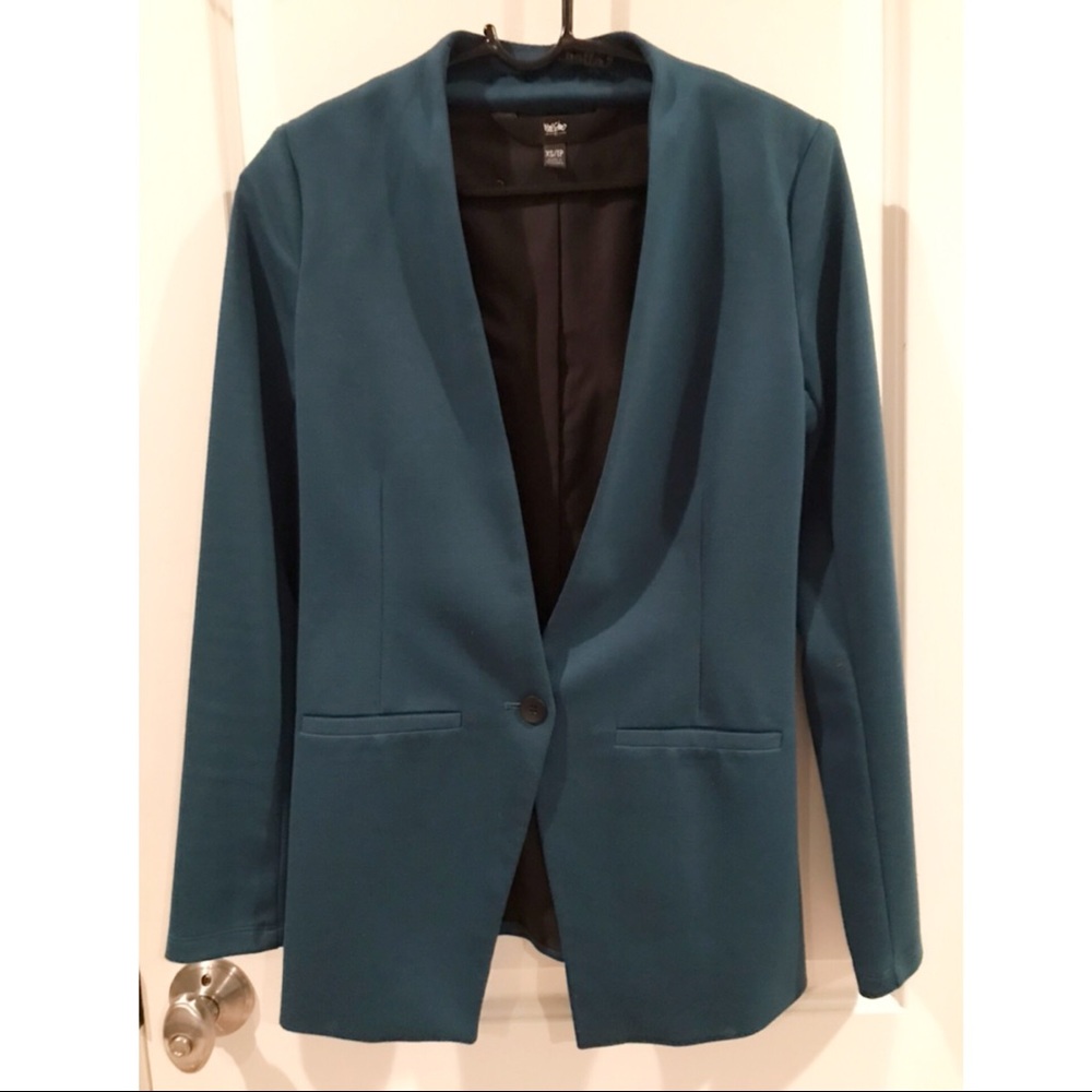 Mossimo Supply Co. Teal One-Button Blazer